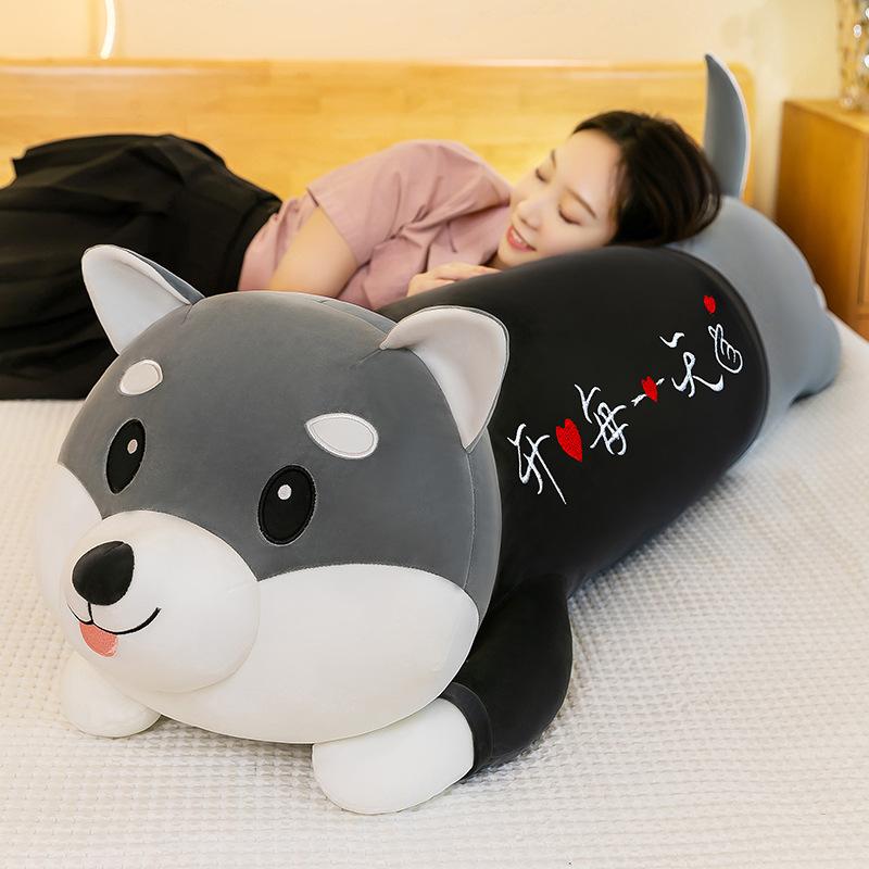 Cute Husky Dog Doll Plush Toy Girl Sleeping Long Pillow Leg Ragdoll Dog Doll