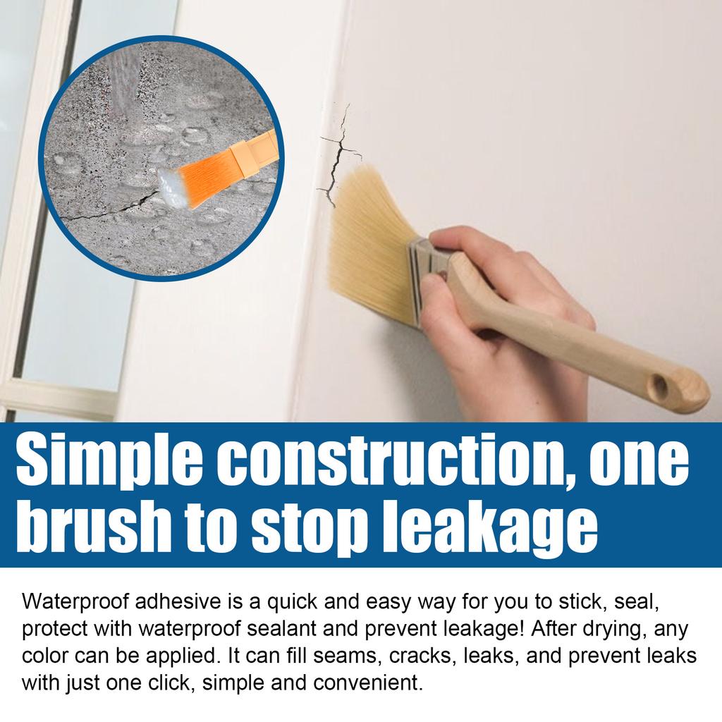 Transparent Waterproof Sealant Bathroom Balcony Roof Leak Repair Tiles Flexible Coating Crack Easy Apply All Weather Protection