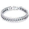 Trendy Men's 11MM Titanium Steel Cuban Chain Bracelet with Square Buckle