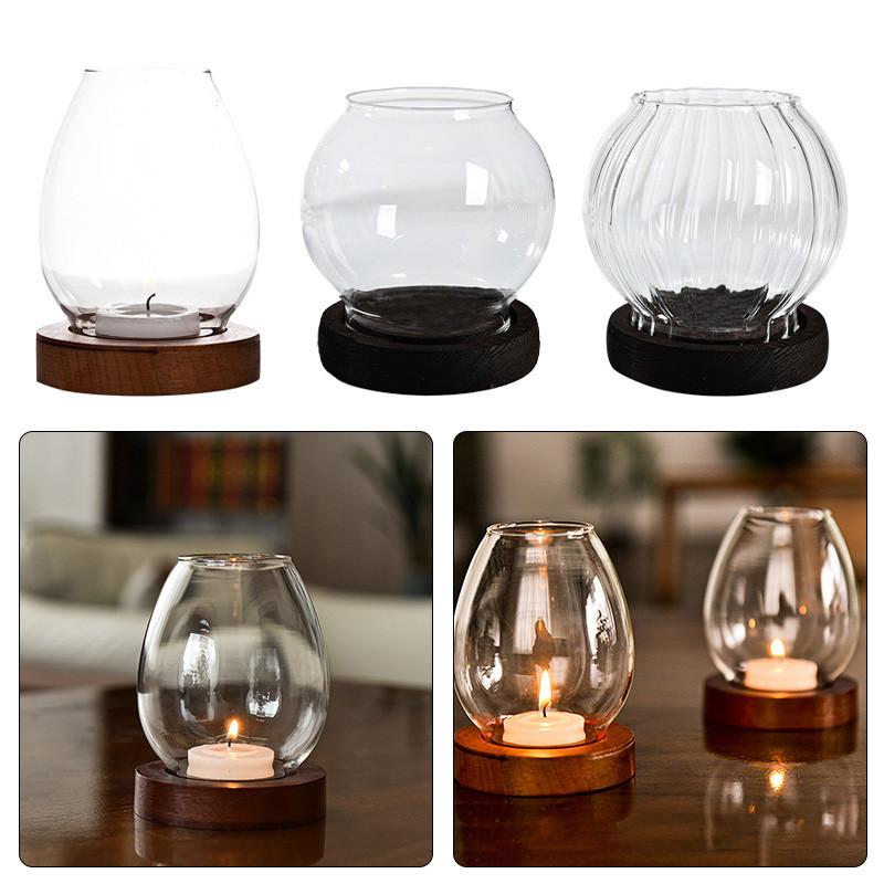 

Прозрачный стеклянный подсвечник, круглые подсвечники, ретро масляная лампа в форме подсвечника, украшение свадебного обеденного стола