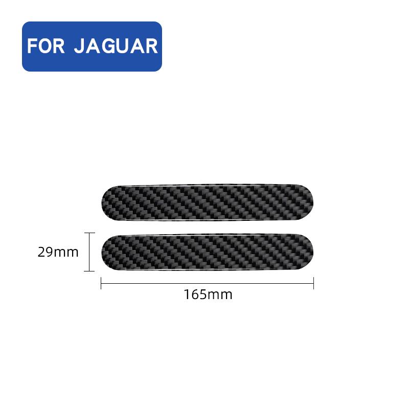 2PCS Real Carbon Fiber Car Door Handle Decoration Sticker For F-Type 2013-2022 Car Exterior Accessories