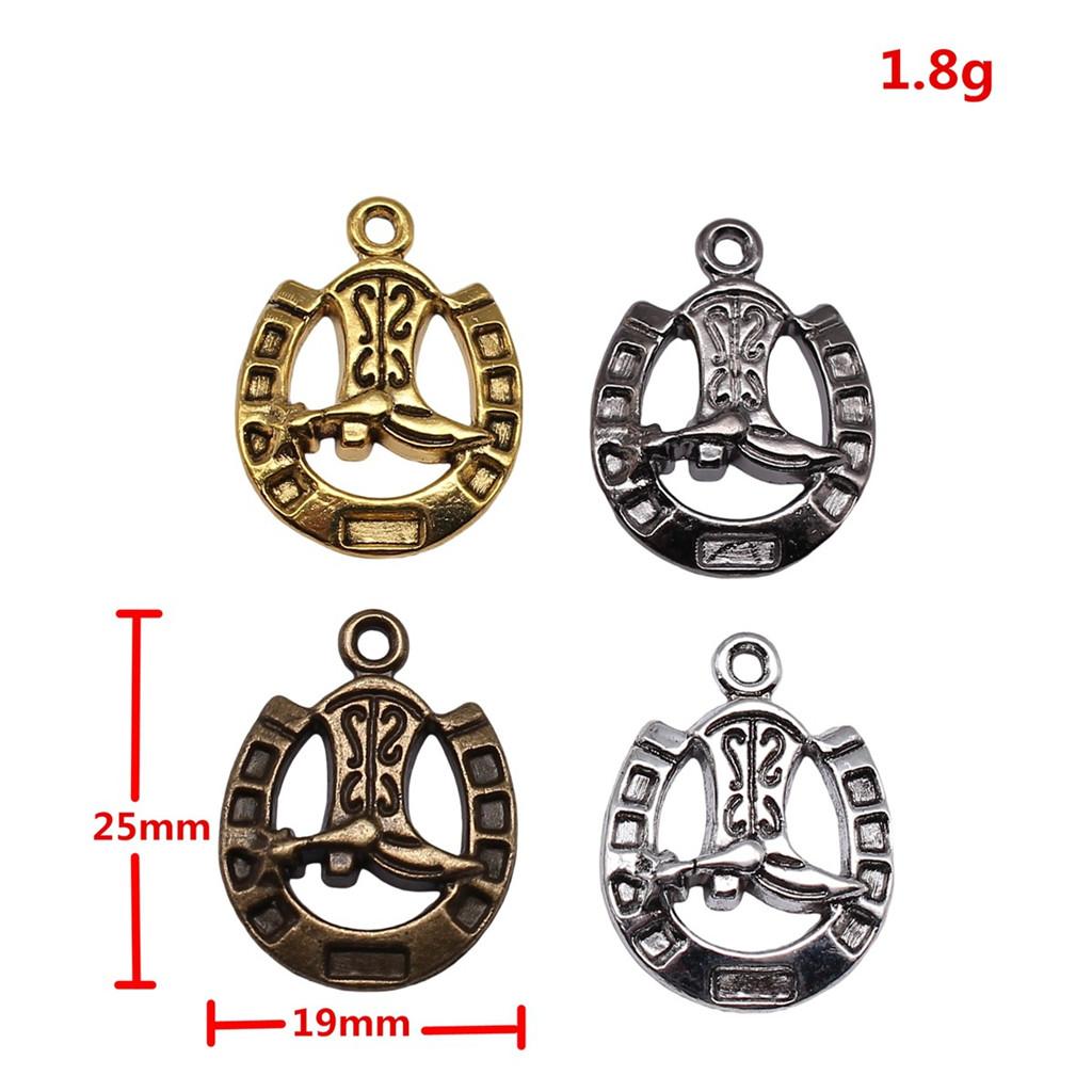 Vintage Horseshoe Charms Alloy Metal Pendants For DIY Jewelry Lucky Themed Accessories