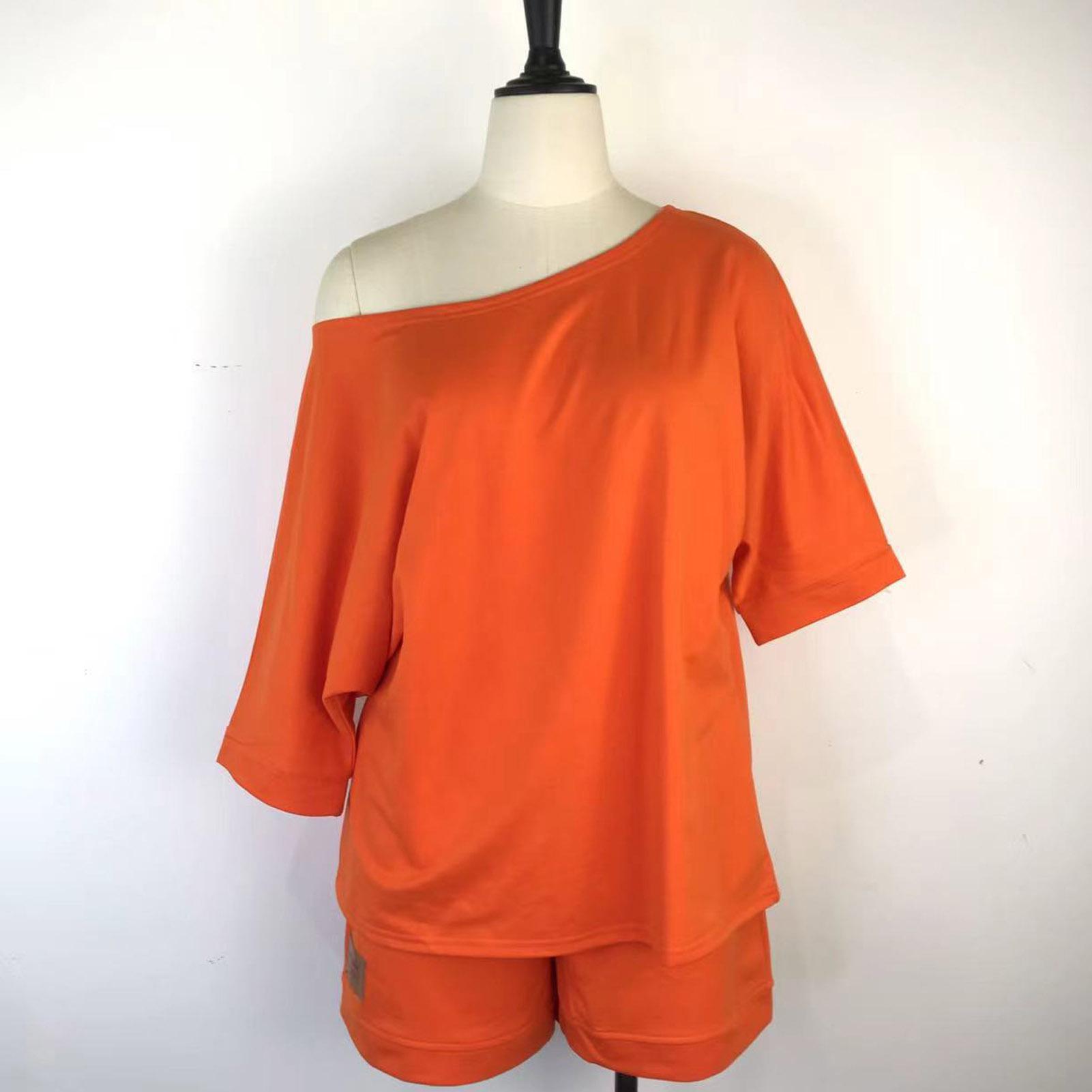 Женский летний однотонный спортивный костюм из 2 шт./компл. — фото 15