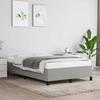 VidaXL Bed Frames, Upholstered Bed with Slatted Base, Double Bed with Footboard, Adult Bedroom Bed, Modern, Light Grey 379508