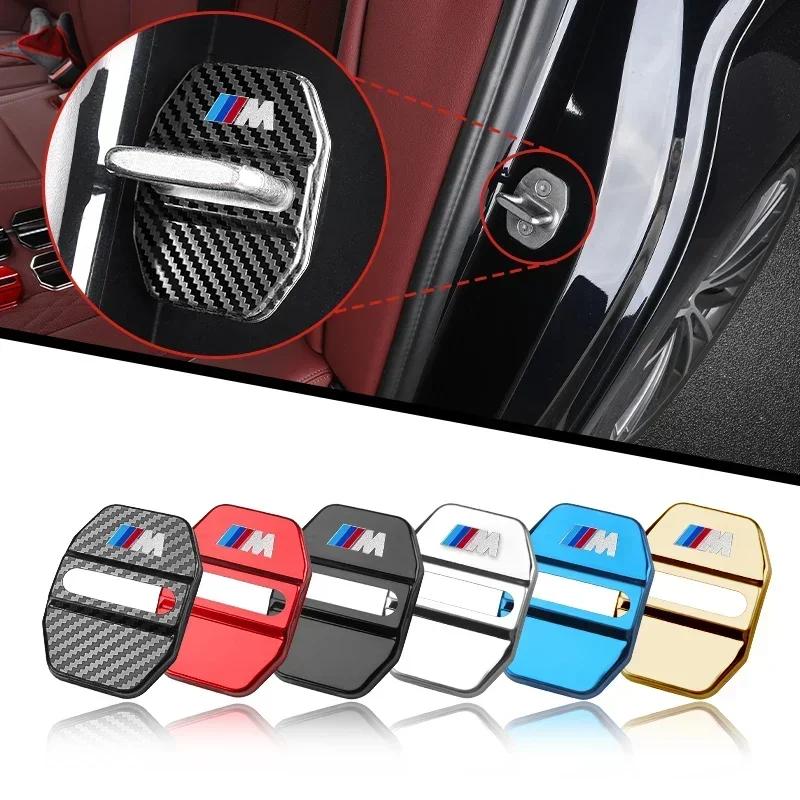 -4PCS Car Door Lock Cover Stickers For BMW 3 5 Series G30 G32 6GT X1 X2 X3 X5 G01 G02 F48 F39 G07 G11 F15 F20 G20 G05 Accessorie