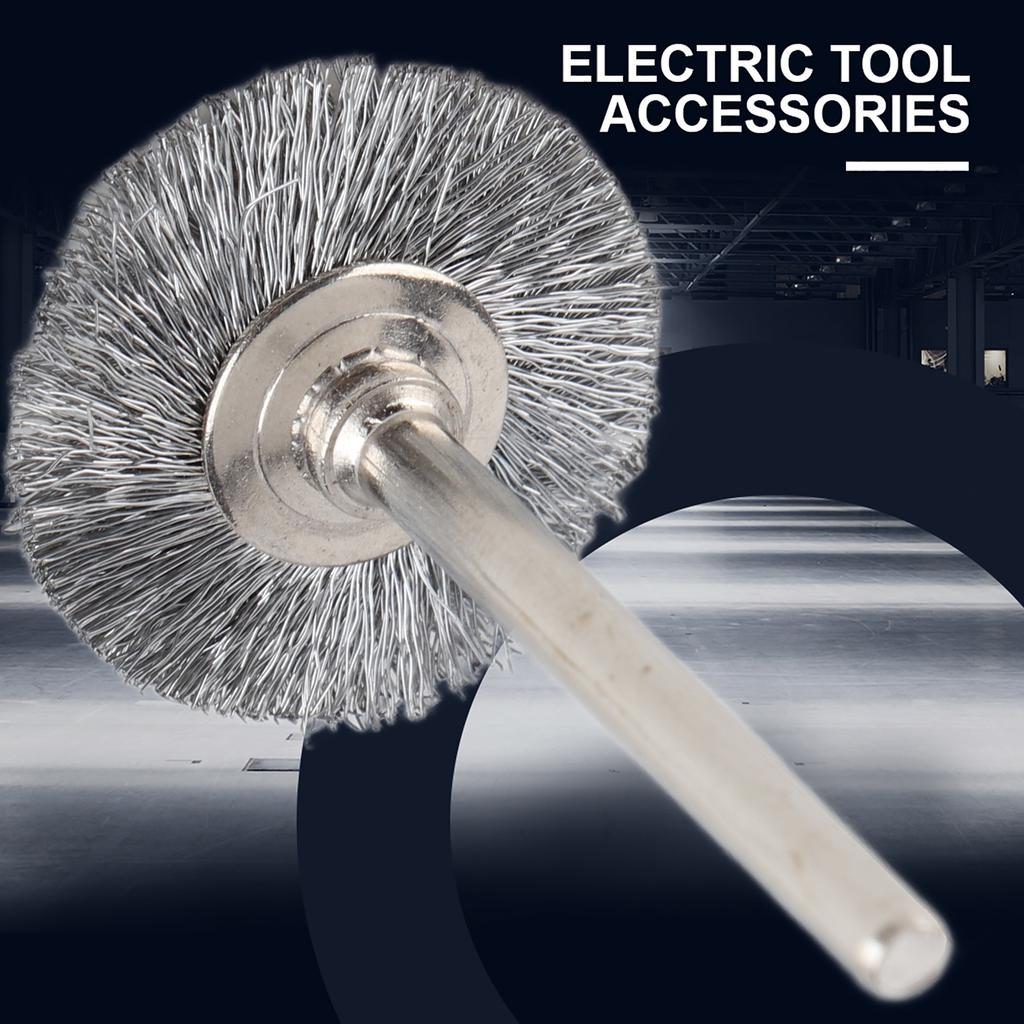 10Pcs 22mm Mini Stainless Steel Wire Brush Polishing Wheel for Grinder Rotary Tool