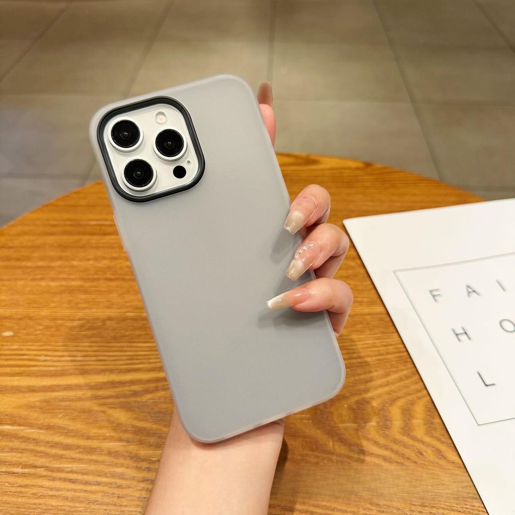 Lightweight Shockproof PP Phone Case for iPhone 15 14 13 Pro Max Solid Color Matte Cover