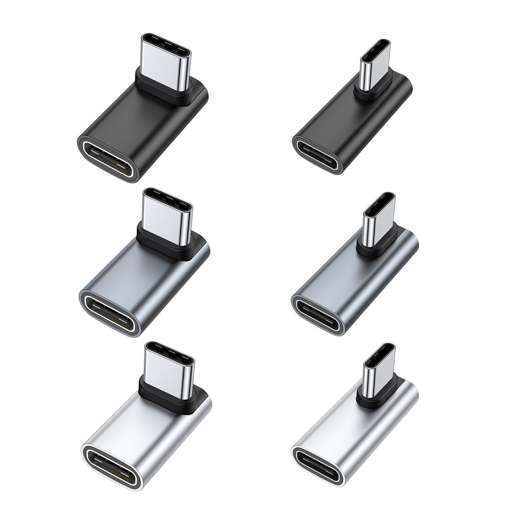 90 Degree USB C To USB C Adapter 40Gbps USB C Female To USB Male Adapter Data Sync 100W Fast Charging Adapter for PC