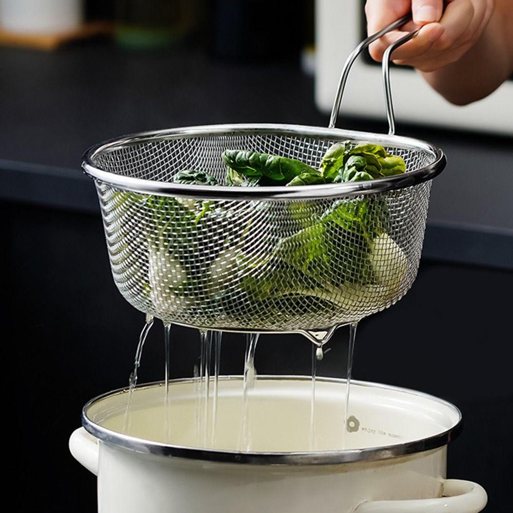Cooking Utensils Frying Filter Basket Stainless Steel Pasta Boil Basket for Deep Frying