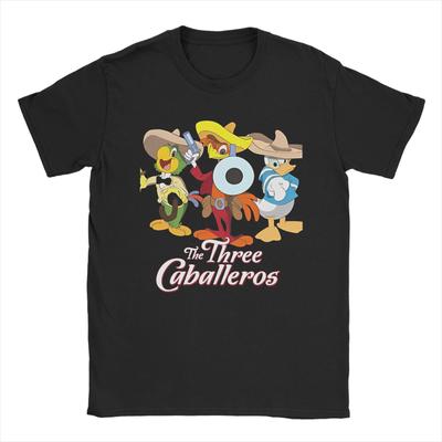 Men's The Three Caballeros Donald Duck T Shirts Amigos Music 100% Cotton Clothes Fashion Short Sleeve Tee Shirt Gift T-Shirts