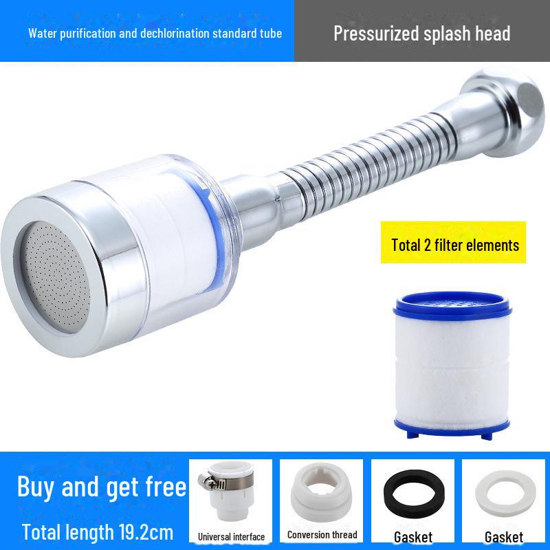 Univerzální filtr na kuchyňskou baterii a prodlužovač s ochranou proti stříkání šetřící vodu