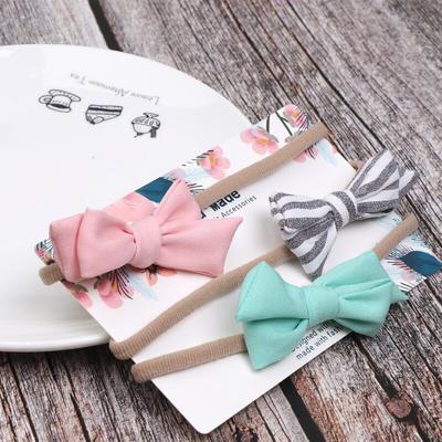 3pcs/lot Cute Bow Baby Headband Girl Nylon Turban Newborn Headbands Hairbands Kids Baby Hair Accessories