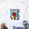 Hot Selling Women's Top Hot Selling Love Personality Pattern Printed Short-sleeved T-shirt Women Summer polyester fabric