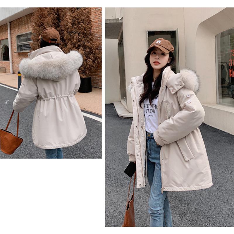 Autumn and Winter Plus Velvet Jacket Women's Loose Cotton Jacket Short Hooded Style Overcomes Casual Cotton Jacket