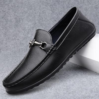 Modna Marka Modowa Męskie Codzienne i Wygodne Buty do Jazdy Wiosna i Lato Męskie Antypoślizgowe Miękka Podeszwa Skóra Krowia Codzienne Skórzane Buty