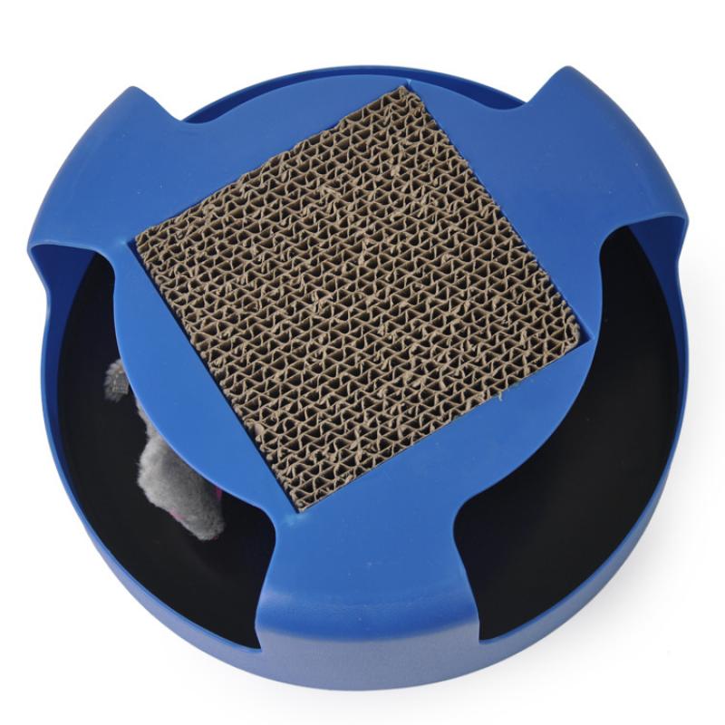 Durable Non-Toxic Plastic Interactive Cat Toy, Claw Grooming Feature In Bright Colorful Design, Battery-Free Rotating Mouse For Exercise And Agility