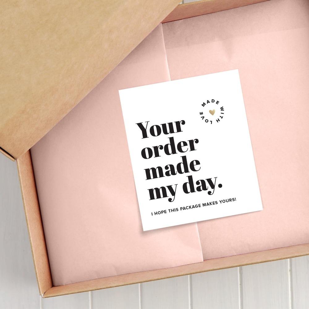 DIY Small Business Thank You Notes White Business Package Decoration My Small Business Cards  Party