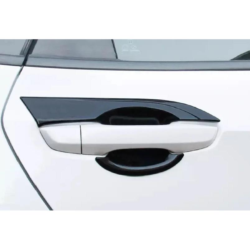 For Honda Civic 10th 2016-2021 Car Sticker ABS Exterior Door Handle Bowl Cover Trim Carbon Fiber Accessories Vehicle Decoration