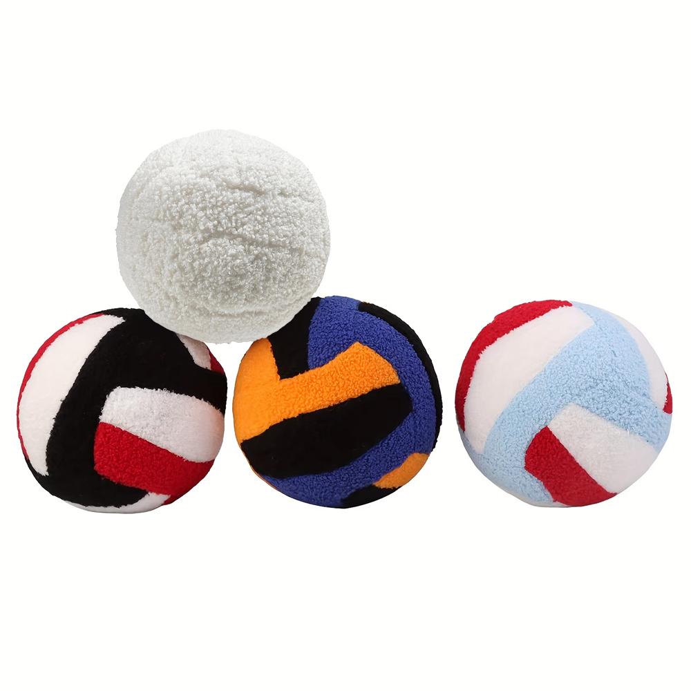 Kawaii Simulation Volleyball Plush Toy Cute OffCourt Basketball Props Pillow Accompany Soft Gifts for Kids Girls Boys Room Decor