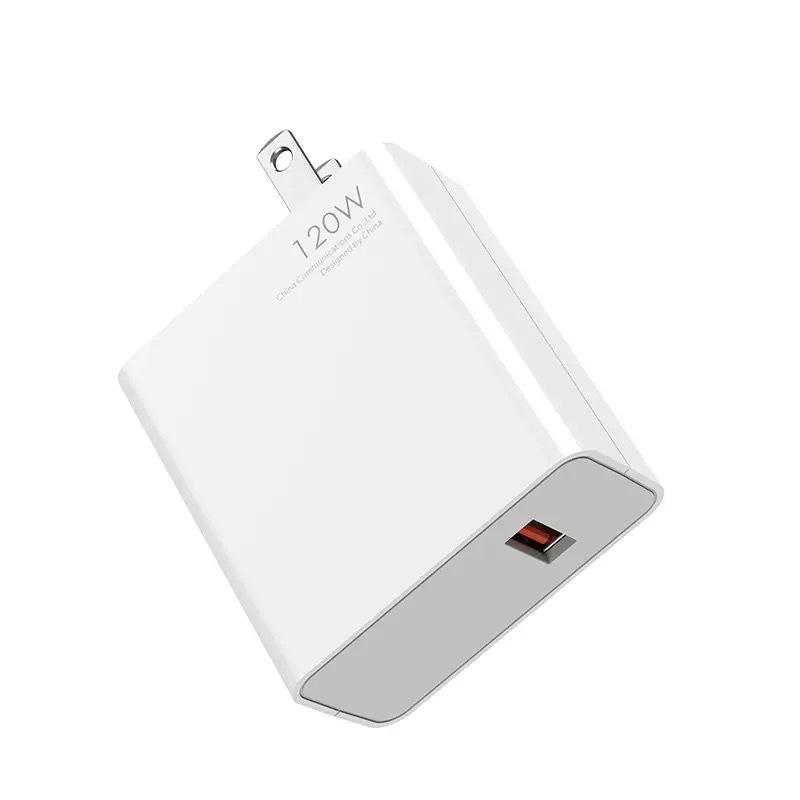 120W Schnellladeblock UK EU US Universeller Stecker Duale USB-A- und Typ-C-Anschlüsse Tragbares Ladegerät für Zuhause, Büro, Reisen