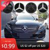 Car Sticker 2025 For Benz Front Grille Star Logo 3D Mirror Emblem With LED Lighting Chrome Silver Glossy Matte Black For Mercede