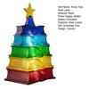 Colorful Book Lamp Stacked Tomes Christmas Tree Night Light Warm LED Lights Bedside Lamp for Holiday Decor Book Lovers Xmas Gift