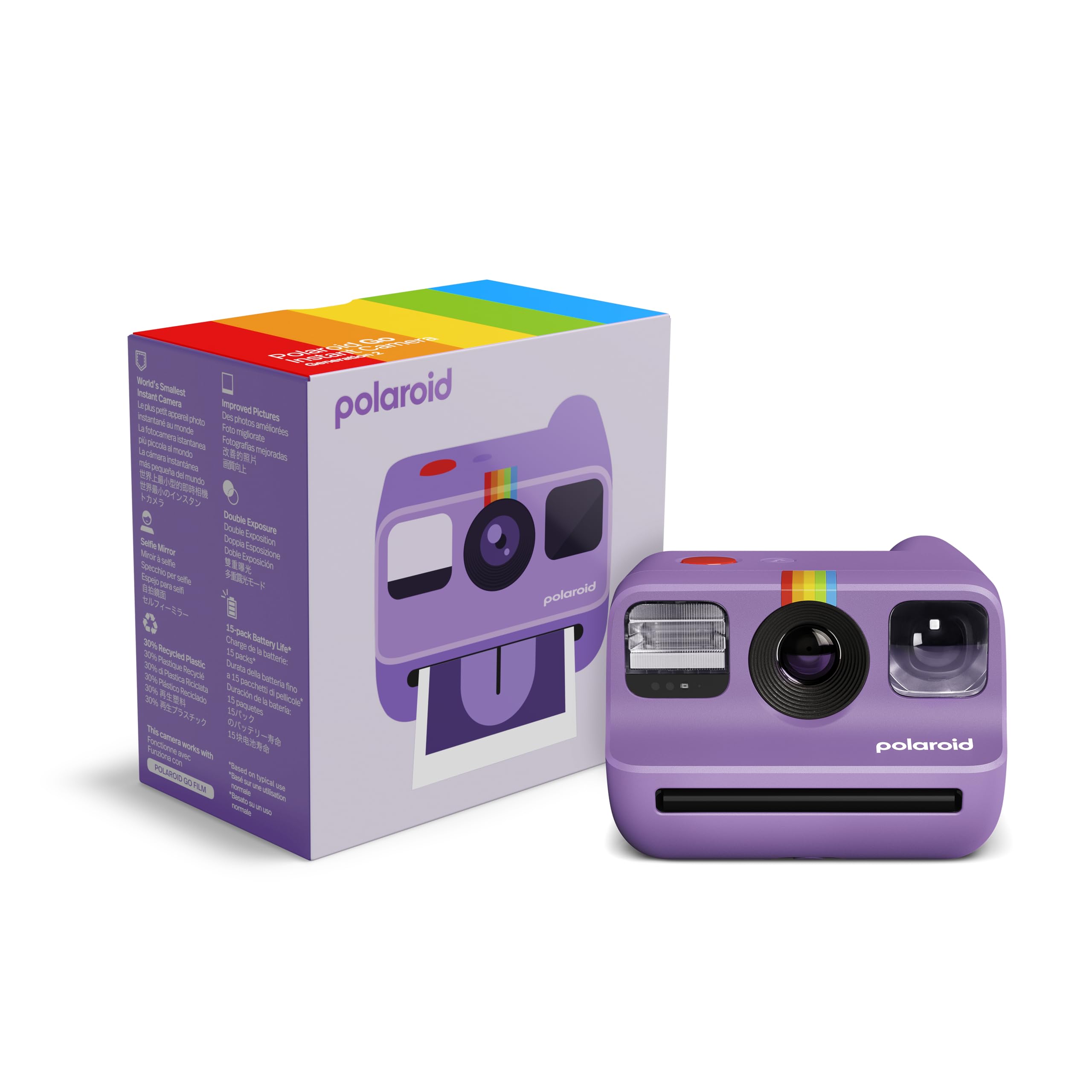 

Міні-камера миттєвого друку Polaroid Go Generation 2 Фіолетова Сумісна з плівкою Go - - (9183) - тільки. фіолетовий