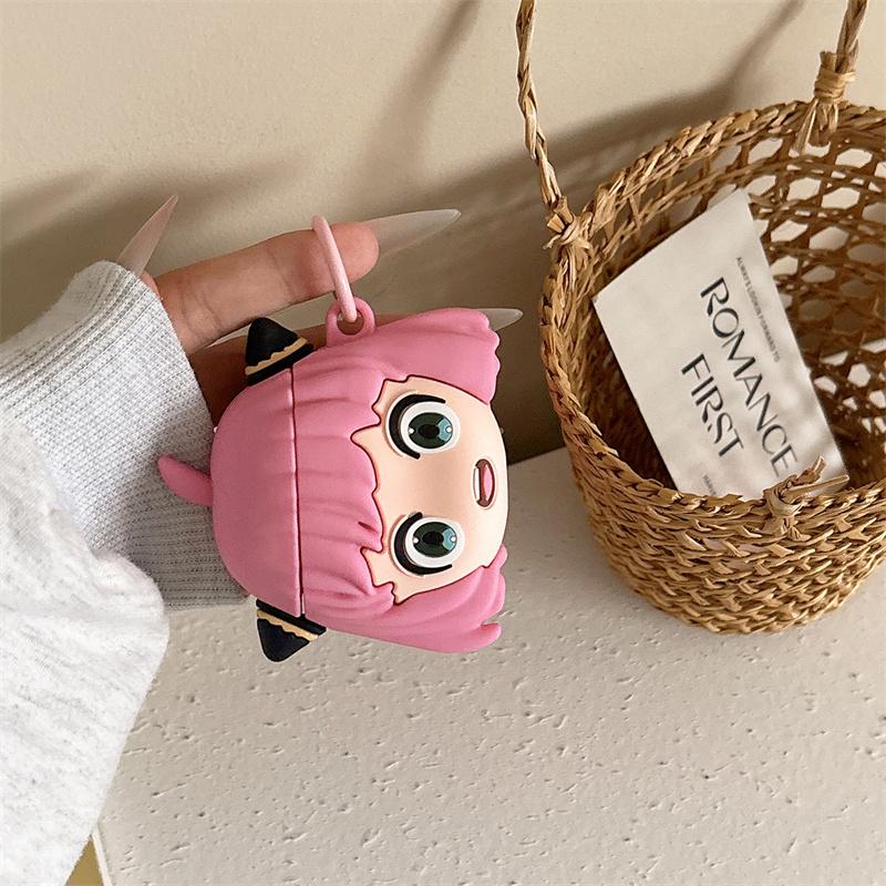 Japanese Cartoon Anime Anya Earphone Case for AirPods 4 2024 Silicone Wireless Heapdhone Cover for AirPods Pro 2 for Airpods 3 2