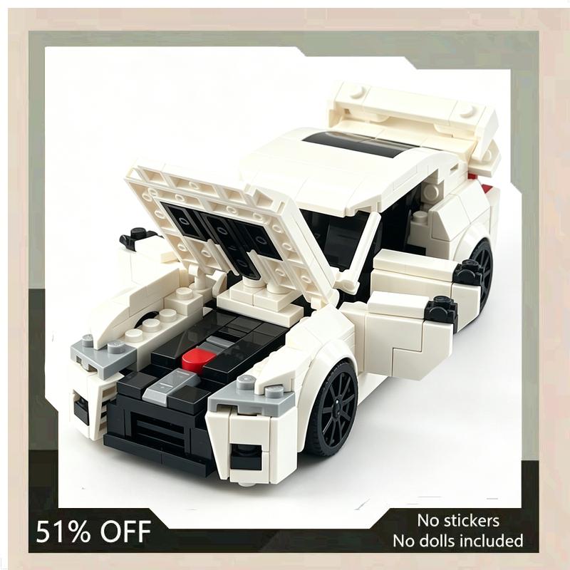 404PCS  Sports Car MOC Model Building Blocks Custom Puzzle DIY Assembly Educational Collection Birthday