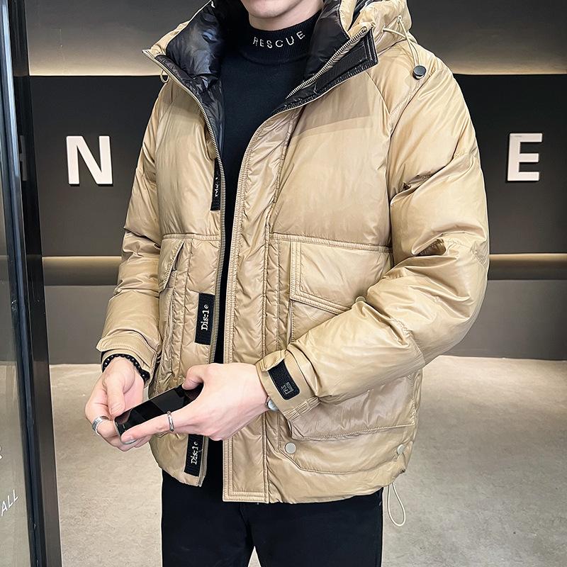 Down Jacket Men's 2025 New Handsome White Duck Down Cold-resistant and Warm Thickened Thin and Light Hooded Winter Jacket