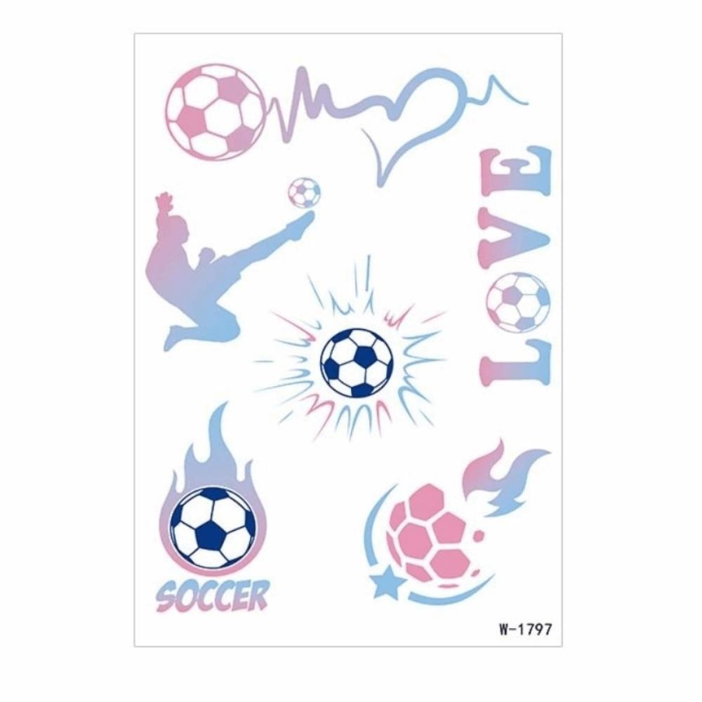 Y2k Spicy Girl Football Tattoo Stickers Featuring Fun Cartoon Ball Instant Decals Abdominal Waist