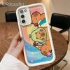 Phone Case: 2D Flat Samsung Galaxy A34 A35 M05 M06 S20 S22 S21 FE Plus 5G Step Protection Case, Rainbow Swirl Capybara, Christmas and Halloween Gift