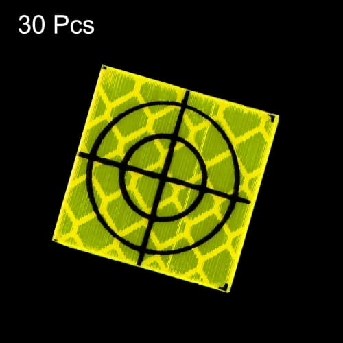 uxcell Survey Reflectors, 20mm Self-Adhesive Reflective Tape for Survey Marking, Green, for Total Stations, 30 Pack
