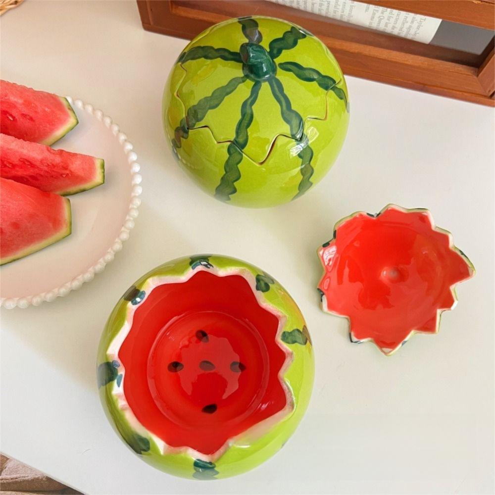 

Cartoon Watermelon Bowl Large Capacity Salad Bowl Cute Noodle Bowl Dormitory