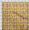oneOone Cotton Flex Brown Fabric Geometrical Sewing Fabric By The Yard Printed Diy Clothing Sewing Supplies 40 Inch