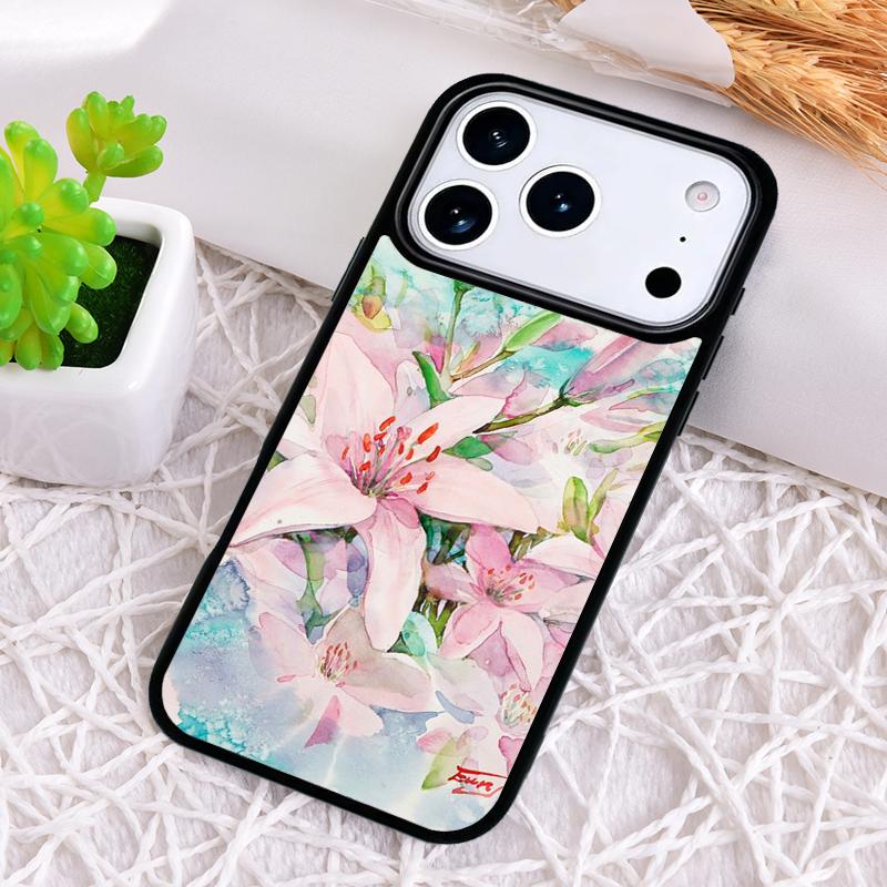 Daisy Flowers Abstract Floral Phone Case for iPhone 17 Air 16 15 11 12 14 13 Pro Max Shockproof Cover
