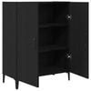 Sideboard in Black Oak Look 69.5 x 34 x 90 cm Engineered Wood
