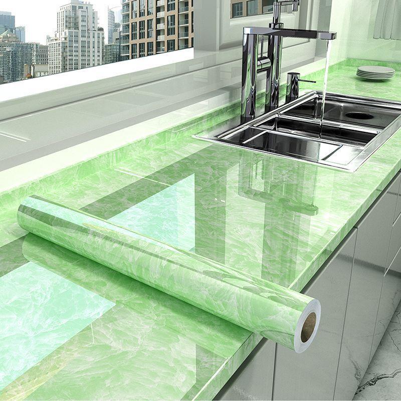 Kitchen-Specific Waterproof and Greaseproof Stickers High-Temperature Resistant Fireproof Wallpaper Countertop Wall Moisture-Proof Easy Installation