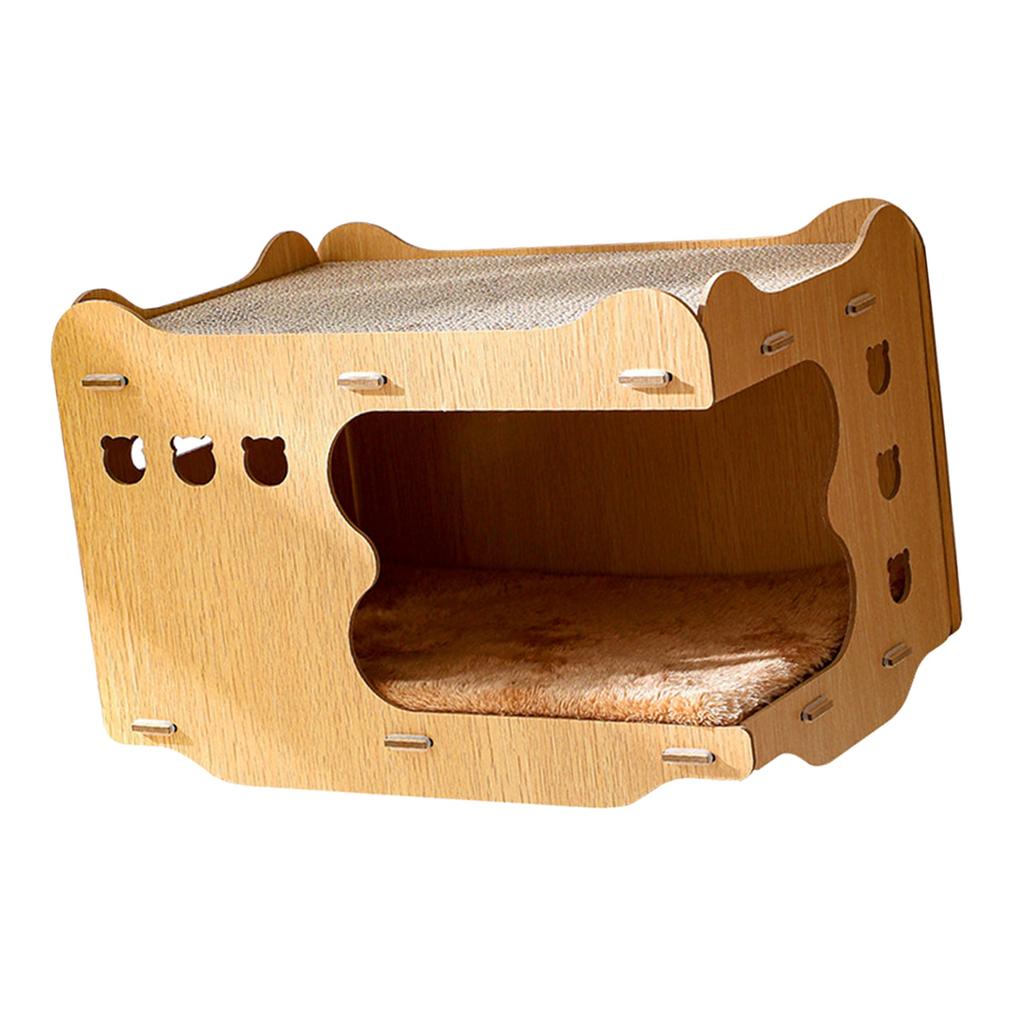 Drapak dla kota Kryjówka Drapak Dom z tektury dla kota Dwuwarstwowy Układany Odporny na zużycie z