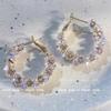 Explosive Zircon Exquisite Circle Earrings Design Studs Exaggerated Fashion Temperament Earrings