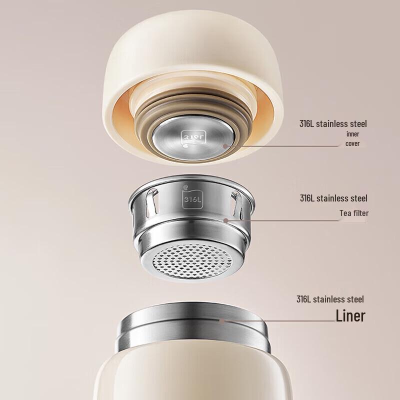 SUPOR 316L Stainless Steel Insulated Thermos Bottle 450ml
