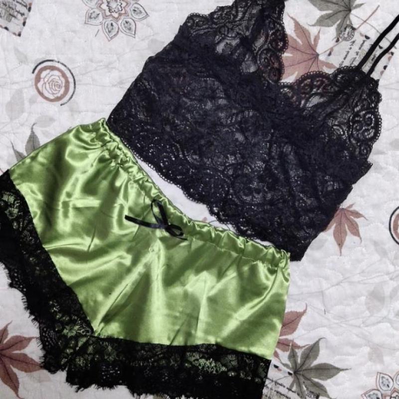 Sexy Lingerie Lace Split Sexy Sling Pajamas Pajamas Set