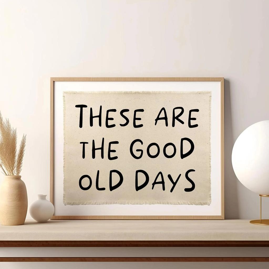 1pc Retro Trendy Aesthetic Poster Apartment Decor Typography Hand Written Quote Wall Art Digital Livingroom Dining Room Kitchen