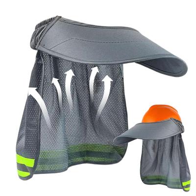 Construction Safety Reflective Hard Hat Shade Neck Shield Helmet Sun Shade Reflective Stripe Summer Sun Protection for Working