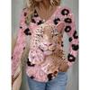 Versatile Trendy Long-Sleeve Women'S Clothing, Elegant And Fashionable Printed Design Top