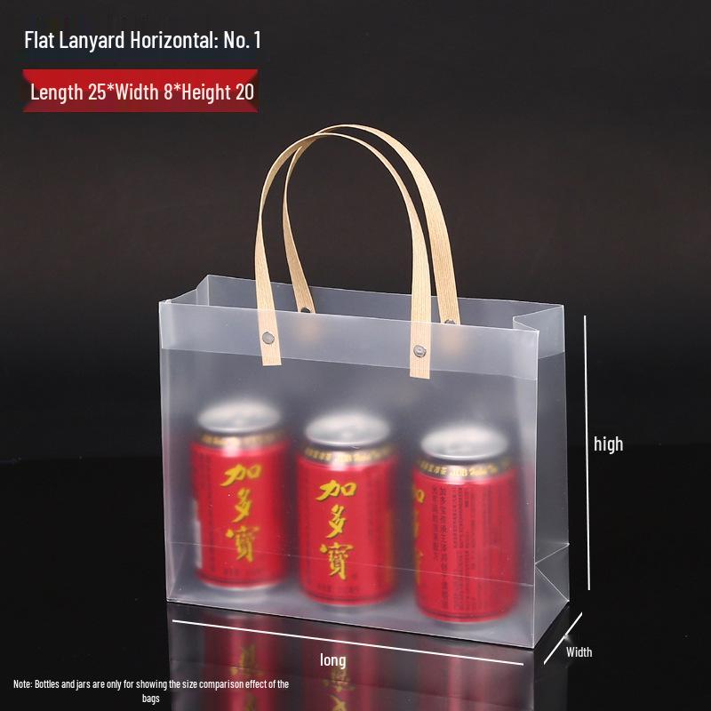 PP Transparent Frosted PVC Teacher's Day/Wedding Gift Tote Bag