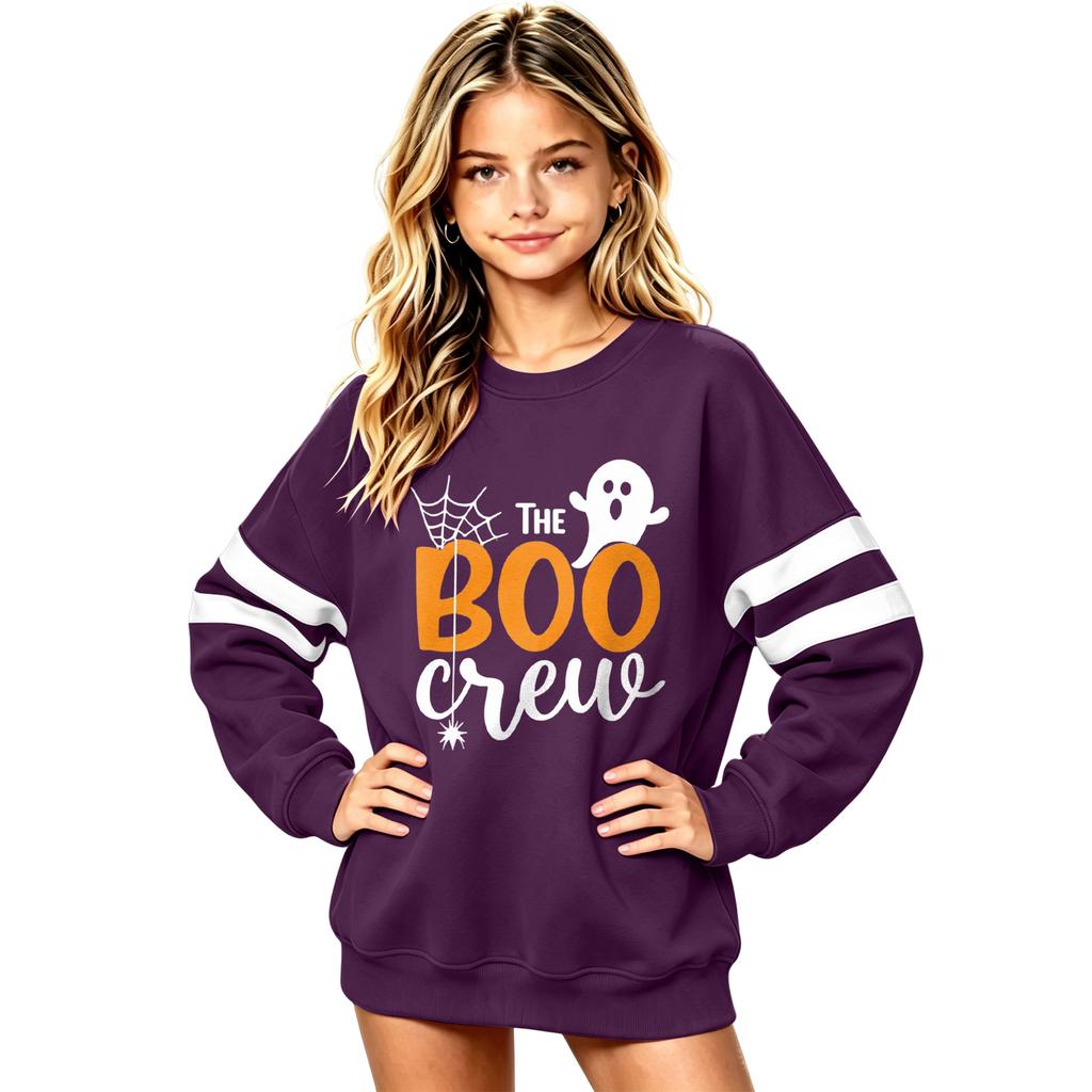 Halloween Boys Girls Long Sleeve Sweatshirt Casual Comfortable Pullover Top for Older Kids