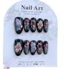 Jia Zhi Mu Handmade 3D Butterfly Wearable Nails - Medium Oval Nail Art Stickers