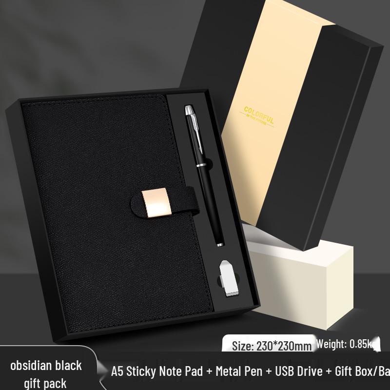 Customized Logo Laptop Gift Set: Thickened Notebook with Clasp, Perfect for Business Office Culture Gifts