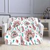 Rose Floral Blanket Soft Warm Print Throw Blanket Lightweight for Kids Adults Women Gift Super Soft for Bed Couch Sofa Blanket